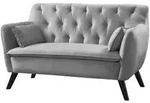 Atlantic home collection Sofa, Grau, Textil, 2-Sitzer, 137x79x76 cm, Wohnzimmer,