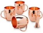 Echtwerk Moscow-Mule-Becher, Kupfer, Metall, 500 ml, 10x13.5x10 cm, Essen & Trinken,