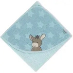 Sterntaler Kapuzenbadetuch Emmi, Hellblau, Textil, Esel, 80x0.5x80 cm, Pflegen,