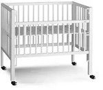 tiSsi Beistellbett Maxi, Wei&szlig;, Holz, Buche, massiv, 94x56x94 cm, h&ouml;henverstellbar,