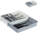 Relaxdays Besteckkasten, Mehrfarbig, Kunststoff, 23.5x6x31.5 cm, K&uuml;chenzubeh&ouml;r,