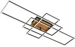 Briloner Led-Deckenleuchte, Schwarz, Eiche, Holz, Metall, Kunststoff, 42x10.5x104 cm,