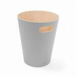 Umbra Papierkorb Woodrow, Grau, Holz, 7,5 L, 23x28x23 cm, K&uuml;chen,