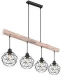 Globo Lighting Led, Braun, Holz, 18x120x85 cm, Lampen & Leuchten, Innenbeleuchtung,