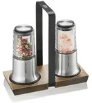 Gefu Salz- X-Plosion, Holz, Metall, Kunststoff, 3-teilig, Akazie, 14x6.8x14 cm,