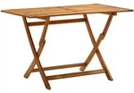vidaXL Gartentisch,, Braun, Holz, rechteckig, 70x75x120 cm, Gartenm&ouml;bel,