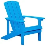 Beliani Gartenstuhl, Blau, Kunststoff, 75x88x88 cm, Gartenm&ouml;bel, Gartenst&uuml;hle,