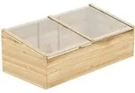 Outsunny Gew&auml;chshaus,, Natur, Holzwerkstoff, 50x35x100 cm, Gartenzubeh&ouml;r,