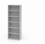 Venda Aktenregal, Grau, Holzwerkstoff, 5 F&auml;cher, 80x215.6x40 cm, erweiterbar,