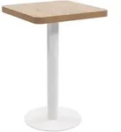 vidaXL Bistrotisch, Hellbraun, Holzwerkstoff, Quadratisch, S&auml;ule, 50x75x50 cm,