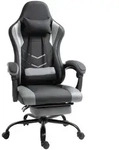 Vinsetto Ergonomischer,, Schwarz, Leder, 52x128x62 cm, Kinderzimmer & Jugendzimmer,