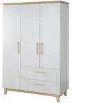 Roba Kleiderschrank, Hellgrau, Holzwerkstoff, Stern/Sternzeichen, 2 Schubladen,