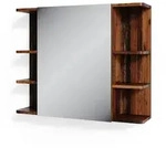Vicco Badspiegelschrank, Braun, Holzwerkstoff, 8 F&auml;cher, Rechteckig,...