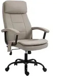 Vinsetto Massageb&uuml;rostuhl, Beige, Kunststoff, 70x121x63 cm, Arbeitszimmer,