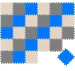 Littletom Spielmatte, Mehrfarbig, Kunststoff, Rechteckig, 30x30 cm, waschbar,