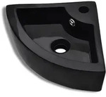 vidaXL Waschbecken, Schwarz, Keramik, Rechteckig, 45x12.5x32 cm, Badezimmer,