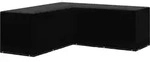 vidaXL Gartenm&ouml;bel-Abdeckung, Schwarz, Kunststoff, L-Form, 250x90x250 cm,