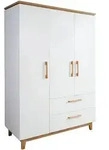 Roba Kleiderschrank, Wei&szlig;, Buchenholz, 2 Schubladen, Rechteckig, 134.5x200x55 cm,
