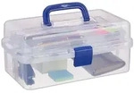 Relaxdays Aufbewahrungsbox, Transparent, Kunststoff, Rechteckig, 33x14x19.5 cm,