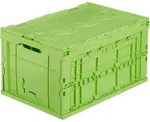 Relaxdays Transportbox, Gr&uuml;n, Kunststoff, 58.5x32.5x39.5 cm, Ordnen & Aufbewahren,