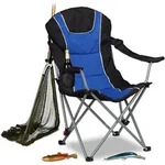Relaxdays Campingstuhl, Mehrfarbig, Textil, Metall, 90x108x72 cm, Gartenm&ouml;bel,