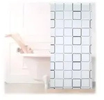 Relaxdays Duschrollo, Wei&szlig;, Kunststoff, Metall, 100x5 cm, Badtextilien,