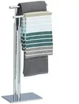 Relaxdays Handtuchst&auml;nder, Silber, Metall, 30x78x20 cm, Badaccessoires,