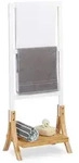 Relaxdays Handtuchhalter, Mehrfarbig, Holz, Kunststoff, 41x104x28.5 cm,
