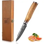 Zayiko Officemesser, Braun, Holz, Metall, Echtholz, 21 cm, Kochen, K&uuml;chenmesser