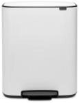 Brabantia Abfalleimer BO Treteimer, Wei&szlig;, Kunststoff, 2 X 30 L, 54.1x65.2x36.3...