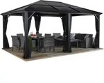 Pavillon, Metall, 485x270x365 cm, wetterfest, wetterbest&auml;ndig, rostfrei,
