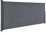 Juskys Seitenmarkise, Grau, Kunststoff, 500x190x500 cm, Sonnen- & Sichtschutz,