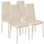 tectake Esszimmerstuhl, Beige, Textil, 48x98.5x45 cm, Esszimmer, St&uuml;hle,