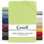 Castell Spannbetttuch, Hellgr&uuml;n, Textil, Uni, 100x200 cm, Schlaftextilien,