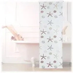 Relaxdays Duschrollo, Mehrfarbig, Kunststoff, Metall, 80x5 cm, Badtextilien,
