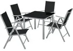 tectake Sitzgruppe, Silber, Kunststoff, Loungem&ouml;bel, Gartenlounge-Sets