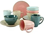 Creatable Kaffeeservice, Mehrfarbig, Keramik, 12-teilig, 300 ml,300 ml, Essen &