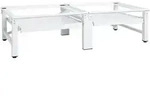 vidaXL Untergestell, Wei&szlig;, Metall, Rechteckig, 61.5x33.5x124.5 cm, Waschk&uuml;che,