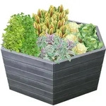 Garantia Hochbeet, Braun, Kunststoff, 145x75x145 cm, Gartenzubeh&ouml;r, Hochbeete