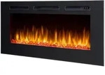 Elektrokamin Balderia Fiamma 48, Schwarz, Metall, 134x62x30 cm, Fernbedienung,