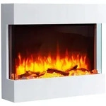 Elektrokamin Balderia Alva, Wei&szlig;, Metall, Holzwerkstoff, 73x64x20 cm,...
