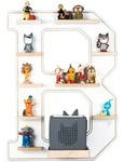 Livetastic Kinderregal, Wei&szlig;, Holzwerkstoff, 10 F&auml;cher, 41x54x19 cm, erweiterbar,