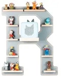 Livetastic Kinderregal, Grau, Holzwerkstoff, 10 F&auml;cher, 44x54x19 cm, erweiterbar,