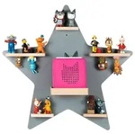 Livetastic Kinderregal, Grau, Holzwerkstoff, 6 F&auml;cher, 52x55x19 cm, erweiterbar,