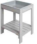 Roba Outdoor, Grau, Holz, massiv, Holz Optik, Rechteckig, 32x38.5 cm, unisex, Outdoor