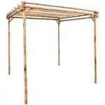 vidaXL Pergola,, Braun, Naturmaterialien, 170x220x170 cm, Sonnen- & Sichtschutz,