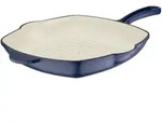GSW Grillpfanne Blue Magic, Dunkelblau, Metall, 2.5 L, 28x4.5x28 cm, ISO 9001,