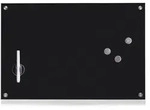 Zeller Present Memoboard, Schwarz, Glas, 60x40x1.6 cm, Dekoration, Magnettafeln...