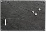 Zeller Present Memoboard, Anthrazit, Glas, 60x40x1.6 cm, Dekoration, Magnettafeln &
