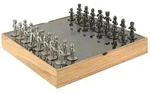 Umbra Brettspiel, Natur, Nickel, Titan, Holz, Metall, Esche, 35x6x36 cm, Spielzeug,